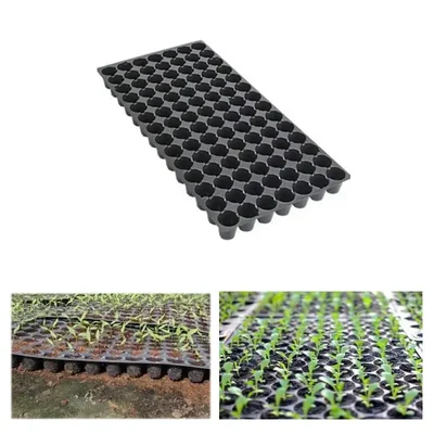 Siddhi 98 Cavities (Round Shape) Reusable Plastic Seedling Tray for Nursery and Gardening(Pack-10 Pcs)